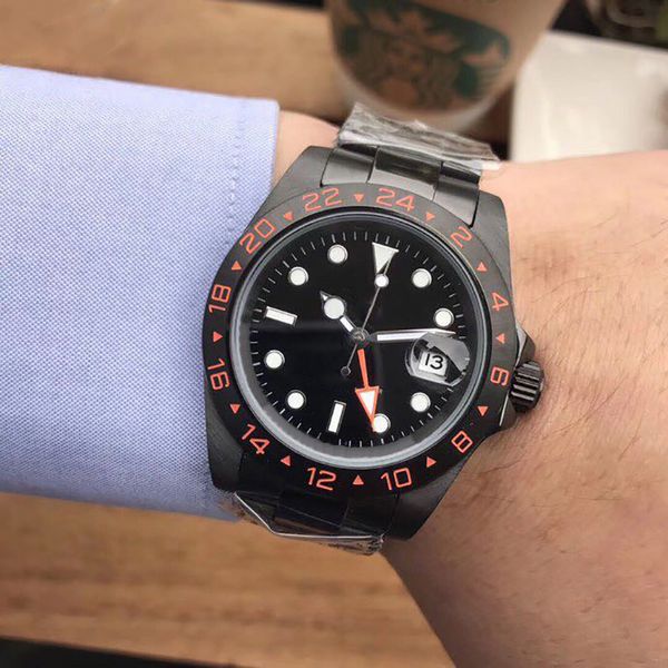 

watch mens watch automatic mechanical watches for men waterproof classic wristwatch sapphire business wristwatches montre de luxe black watc, Slivery;brown