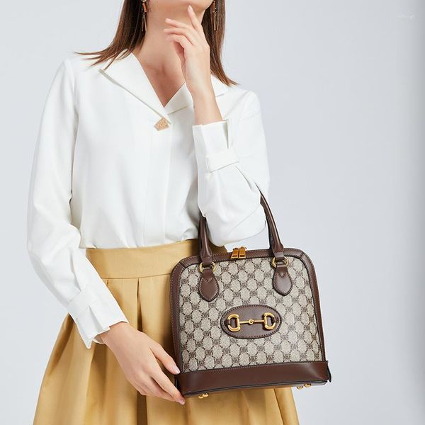

bags spring and summer women's bag fashion simple retro printed saddle messenger single shoulder hand fashio