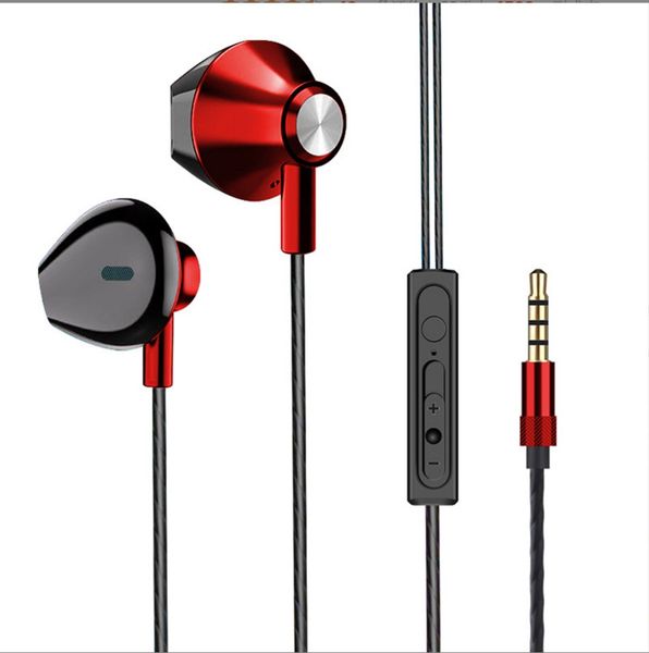 

in ear metal earphones, heavy bass, intelligent telephone by wire, mobile phone , wired sports game earphones earbuds headphones & headsets