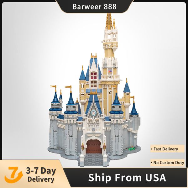 

movie block cinderella princess castle city model 4080pcs building block bricks toys kids gift set compatible with 71040