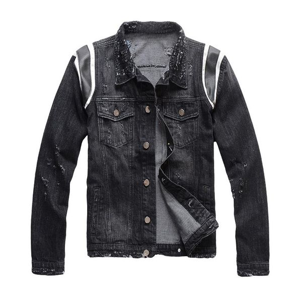

19fw fashion mens stylist jackets men women fashion retro denim jacket distressed ripped denim jacket coat249w, Black;brown