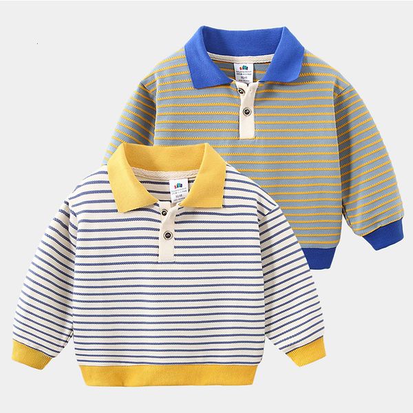 

clothing sets spring autumn 2 3 5 6 8 years school children cotton turn down collar colorful striped patchwork t shirt for baby kids boys 23, White