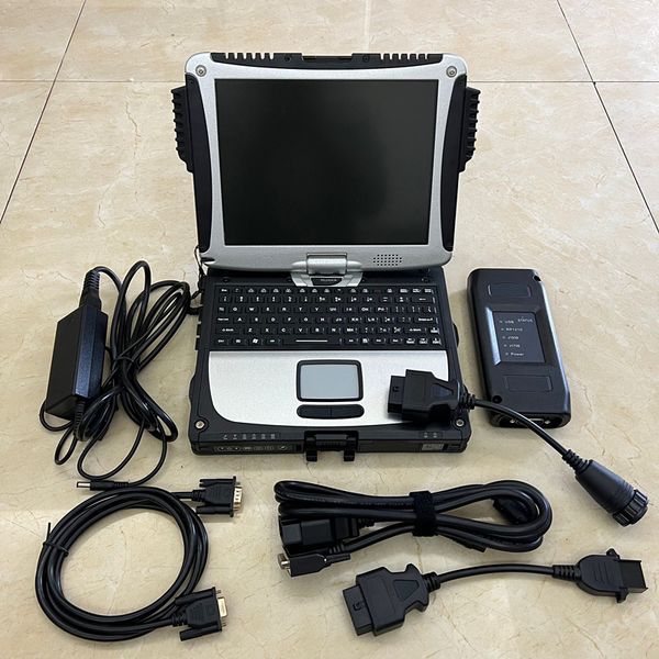 

vcads volvo truck diagnostic tool scanner pro latest software installed in lapcf19 ram 4g touch screen computer ready to use 2 years warrant