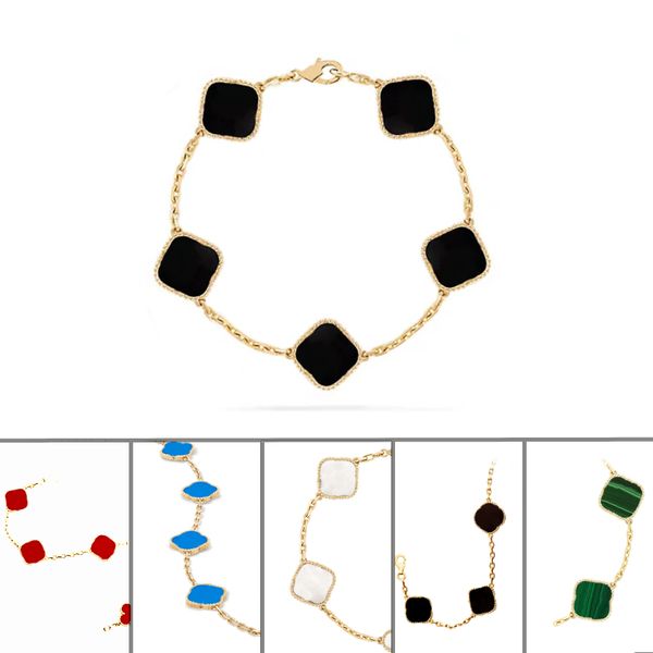 

clover bracelet 18 style diamond four leaf bracelet designer for womens mens tennis chain bracelet exquisite design for stylish elegance not, Golden;silver
