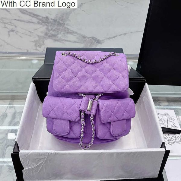 

cc backpack style womens caviar vintage backpack style designer bag silver hardware cowhide leather luxurys handbags card holder duffle bags