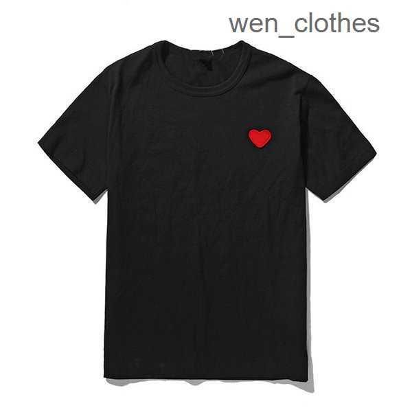 

play mens t shirt designer cdg embroidery red heart commes des casual women s badge quanlity tshirts cotton short sleeve summer 6 sh5o, White;black