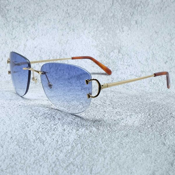 

wire c sunglasses mens designer shades vintage rimless sun glass women fashion eyewear luxury decoration womens mens 55%off eyeglasses sungl, White;black