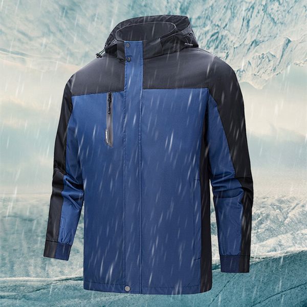 

men's jackets outdoor hiking camping hooded waterproof coat 2023 men spring autumn travel male brand outerwear 230222, Black;brown