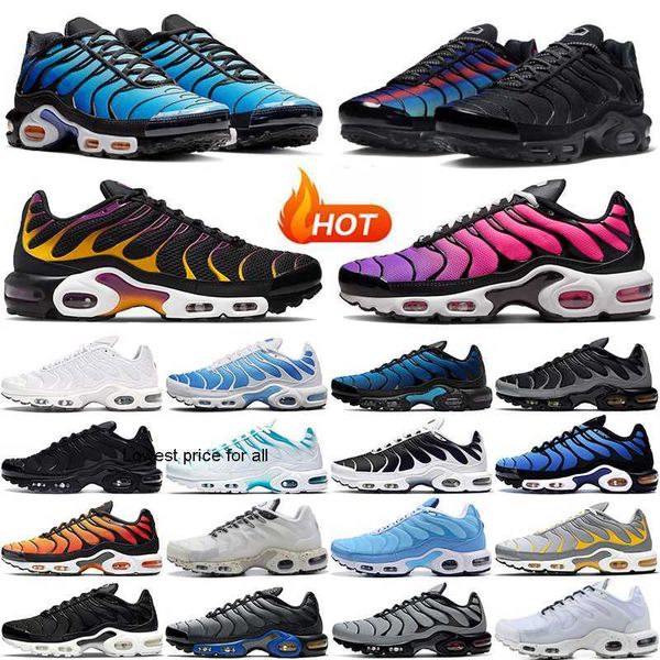 

running shoes outdoor trainers sneakers black white tns mens womens tn plus max air men women