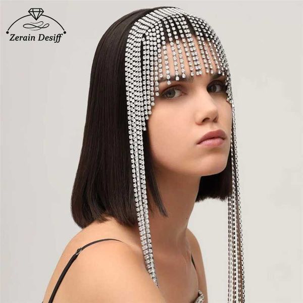 

hair clips barrettes elling accessories rhinestone long fringed headwear fashion personality headband hair accessories headband bride headpi, Golden;silver