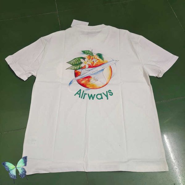 

2023 spring casablanca short sleeve summer t shirt men women orange 100% cotton comfortable t shirt, White;black