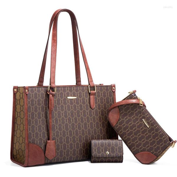 

shoulder bags capacity women casual kawaii minimalist mother-in-law bag 3 piece sets large tote fashion simple handbag