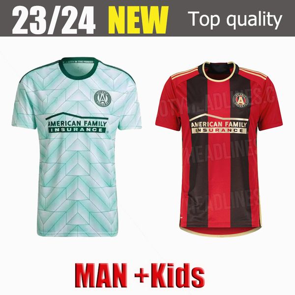 

23 24 mls atlanta united fc soccer jerseys 2023 2024 home maillots de foot martinez barco robinson araujo almada football shirt, Black;yellow