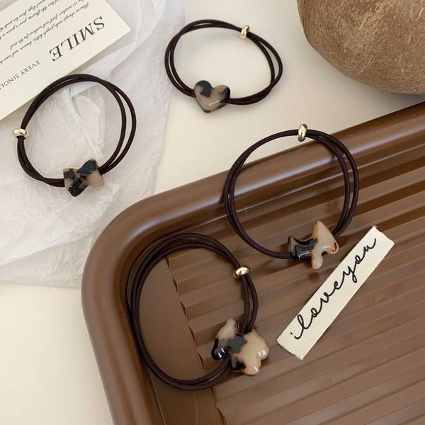 

hair clips barrettes new korean sweet and cute puppy bow elastic scrunchie simple fashion for temperament girls love acetic acid head hair r, Golden;silver