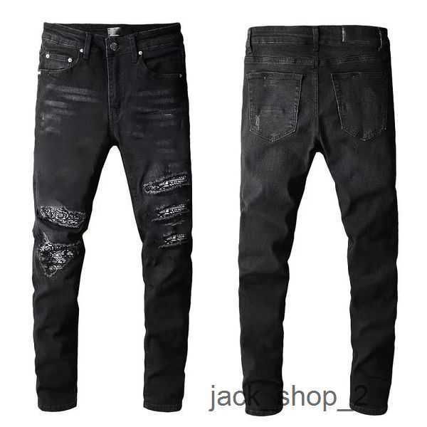 

7wsd designer stack jeans european purple jean men embroidery quilting ripped for trend brand vintage pant mens fold slim skinny fashion 9 5, Blue