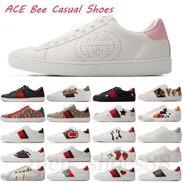 

bee casual shoes designer sneakers womens shoes sports tiger green red stripes sneaker walking men women ace snake trainers