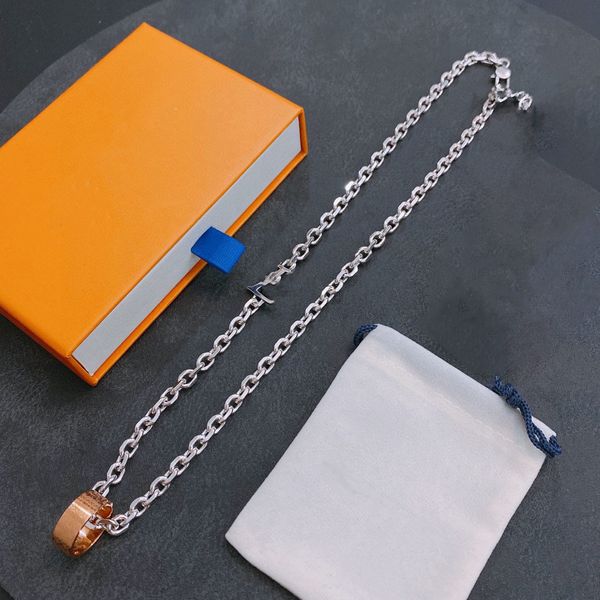 

2023 luxury jewelry necklace fashion designer retro trend fashion must-have men and women can wear rock punk tyag style no box, Silver