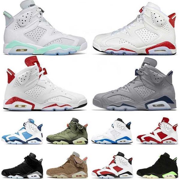 

jumpman 6 6s red oreo mens basketball shoes metallic silver maroon mint foam british khaki triple black infrared white electric green carmin