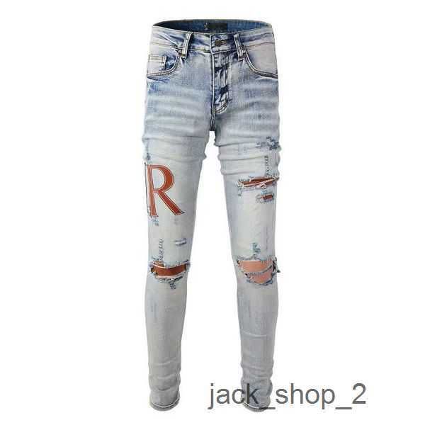 

v6s1 designer stack jeans european purple jean men embroidery quilting ripped for trend brand vintage pant mens fold slim skinny fashion 6 6, Blue