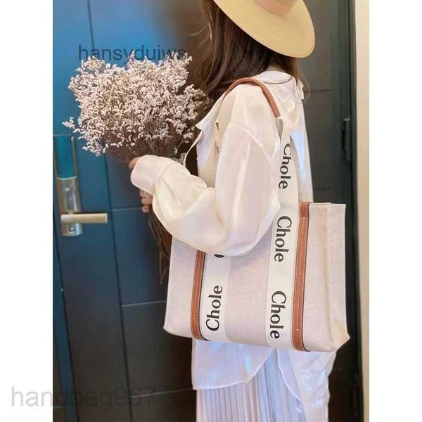 

bags tote designer hands cloe handbags women outlet 2023 summer new canvas letter portable large capacity one shoulder shopping tnt8