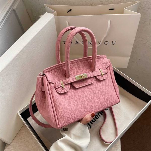 

designer bags birkin herme handmade simple and small bag womens 2023 new litchi pattern foreign style hand large capacity single shoulder me