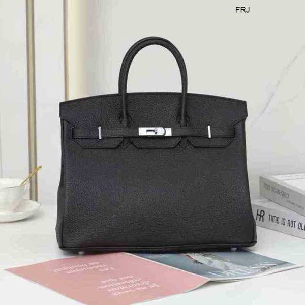 

designer bags birkin herme handbags h home 2023 new super large 35 silver button platinum bag female togo real have logo frj