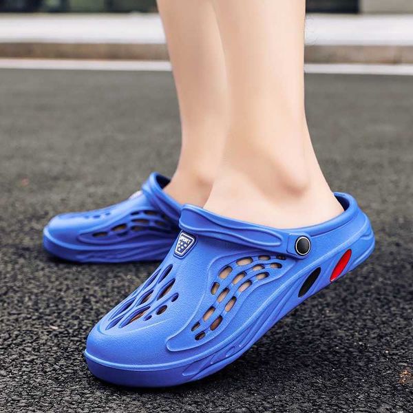 

sandals clogs men sandals men shoe summer fang man hoof thongs stamp garden beach black big size slippers for men's shoes zapatos hombr