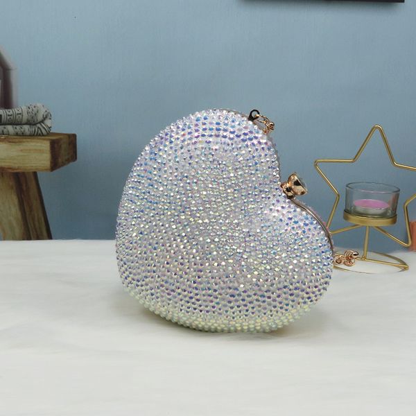 

waist bags baoyafang women wedding bag bride party heart purse day clutches bling ab crystal handbags evening bag 230222