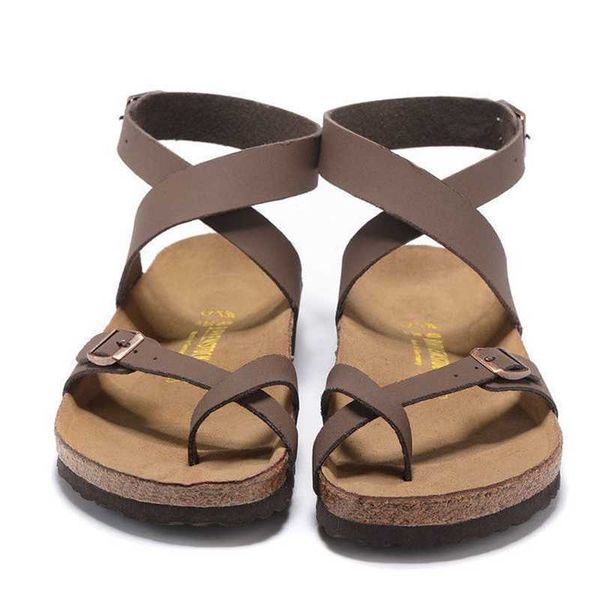 

german slippers designer birkinstocks germany bokenbergen yara leather slip-toe versatile inse roman women's sandals f6sf, Black