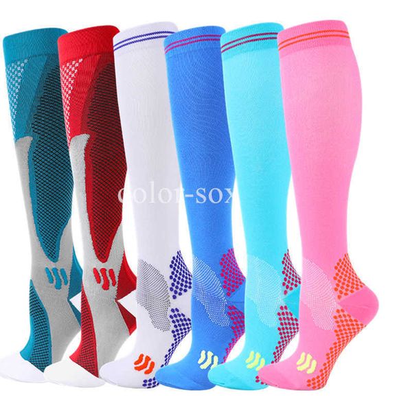 

5pc socks hosiery new compression socks 2030mmhg high stockings men women sports socks for marathon cycling football varicose veins eu3650, Black;white