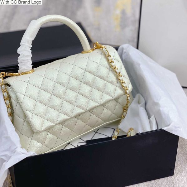 

cc totes classic selzburg pearlescent handle totes bags designer diamond quilted gold metalasse hardware chain crossbody womens large capaci