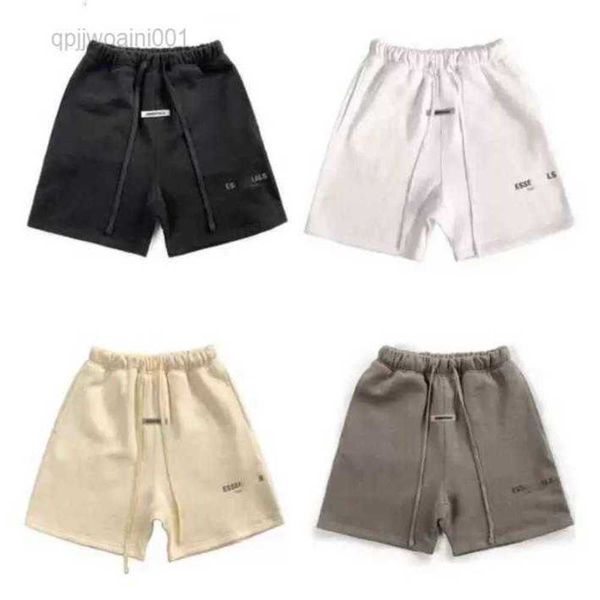 

pants mens womens ess shorts clothing apparel cotton sports fashion essentials short five-piece street style tide knee length, Black