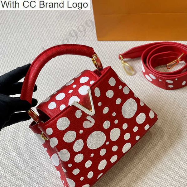 

cc shoulder bags french women capuchines mini bb red spot bag calfskin genuine leather taurilon multi pocket with shoulder strap crossbody l