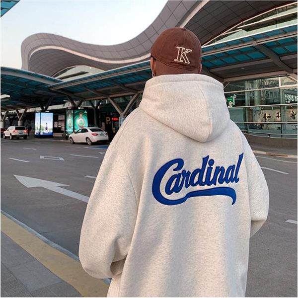 

mens hoodies sweatshirts korean fashion winter harajuku letter print oversized pullover hip hop long sleeve hooded streetwear 230222, Black