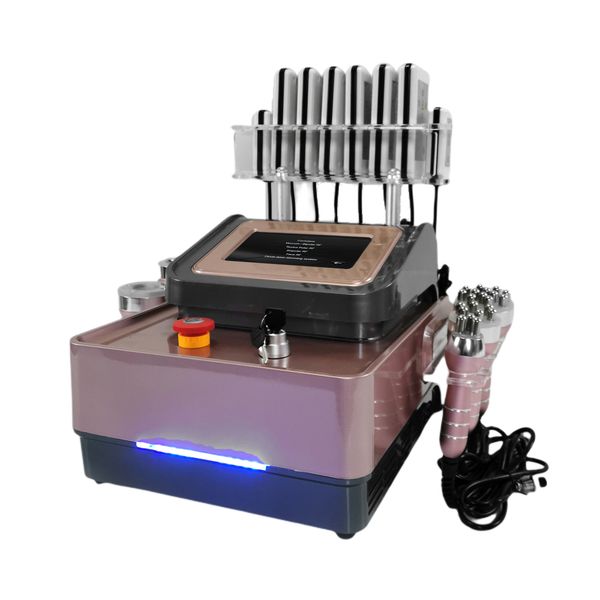 

beauty items new arrival 6 in 1 vacuum rf 40k ultrasonic cavitation slimming machine with 8 pads lipo laser