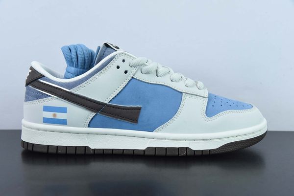 

shoes sb dunks low dark brown blue silver outdoor sneaker sports with original box