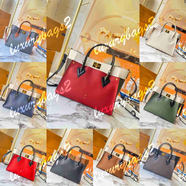 

on my side shoulder bags luxurys designers crossbody bag m53825 genuine leather handbags 9 colors ladies purses 30.5cm totes clutch bag brow
