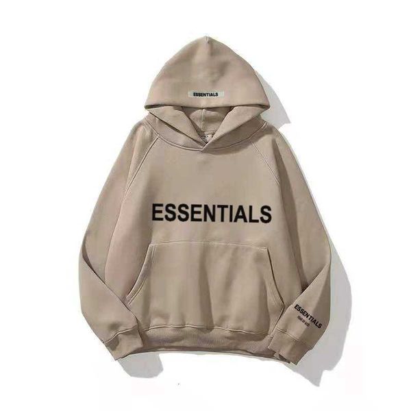

hoodie feel of god fog essentials double thread zipper hooded sweater men's high street loose trend coat, Black