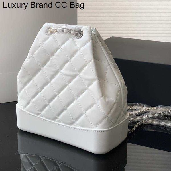 

cc backpack style france womens vintage drawstring backpack bags calfskin classical quilted aged silver hardware chain crossbody shoulder de