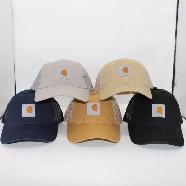 

2023 summer sunshade trucker cap casual breathable mesh hat for men women sports golf sun ball caps solid color visors, Blue;gray