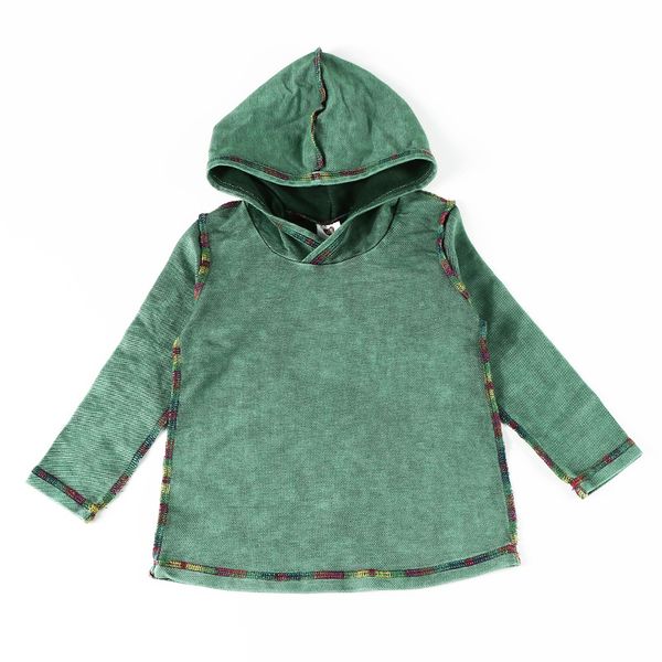 

clothing sets boy and girl t shirt green sto ash denim kids tshirt long sleeves baby clothing hooded boys shirt colorful outside stitching 2, White