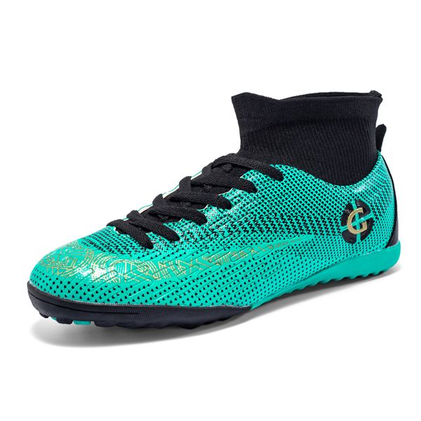 

safety shoes outdoor men blue futsal tf football boots sneakers footwear professional soccer shoe non slip grass cleats training match sport, Black;brown