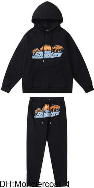 

hoodie trapstar full tracksuit rainbow towel embroidery decoding hooded sportswear men and women sportswear suit zipper trousers size xl 5r3, Gray