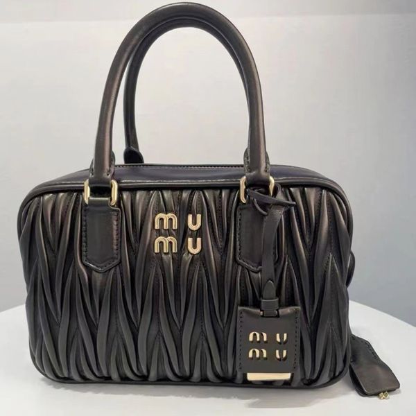 

handle miui shoulder bag miu matelasse bowling handbags purses womens mens designer wallets crossbody square genuine leather tote