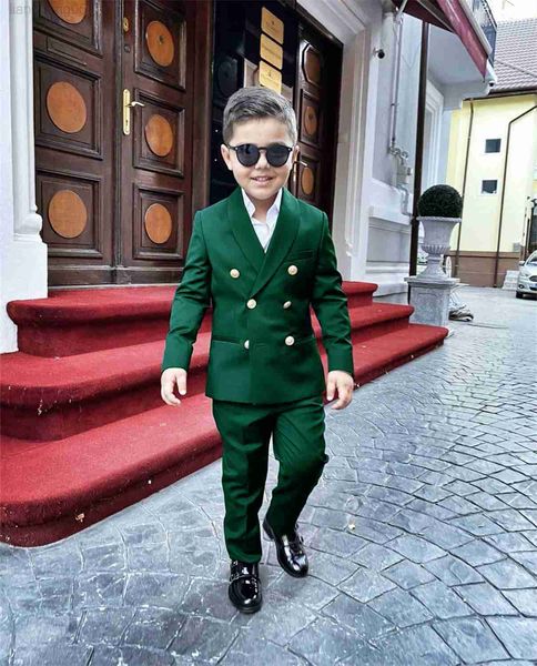 

clothing sets suit for boys wedding tuxedo 2 piece double breasted blazer pants suit shawllapel formal jacket customized 3-16 years old w022, White