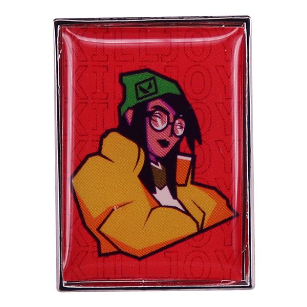 

valorant killjoy enamel pin backpack pins game badge brooch jewelry gifts, Blue