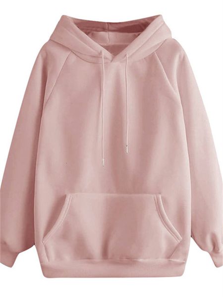 

women's hoodies sweatshirts solid color hooded sweatshirt women autumn winter korean version casual loose plus velvet thick long-sleeve, Black