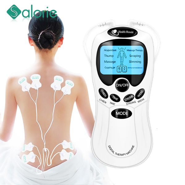 

face massager 8 mode ems electric herald tens machine acupuncture body massage digital therapy muscle stimulator electrostimulator 230221