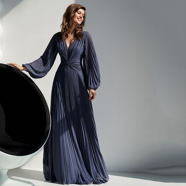 

party dresses simple v neck long bridesmaid with sleeves wedding guest gown maid of honor evening dress 230221, White;black