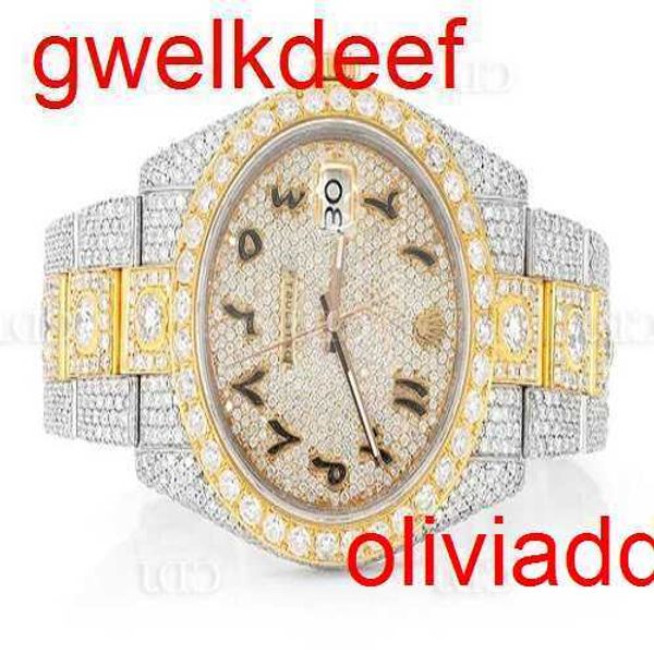 

fashion iced out watchesmens wrist luxury round cut lab gr ddgu 02oi, Slivery;golden